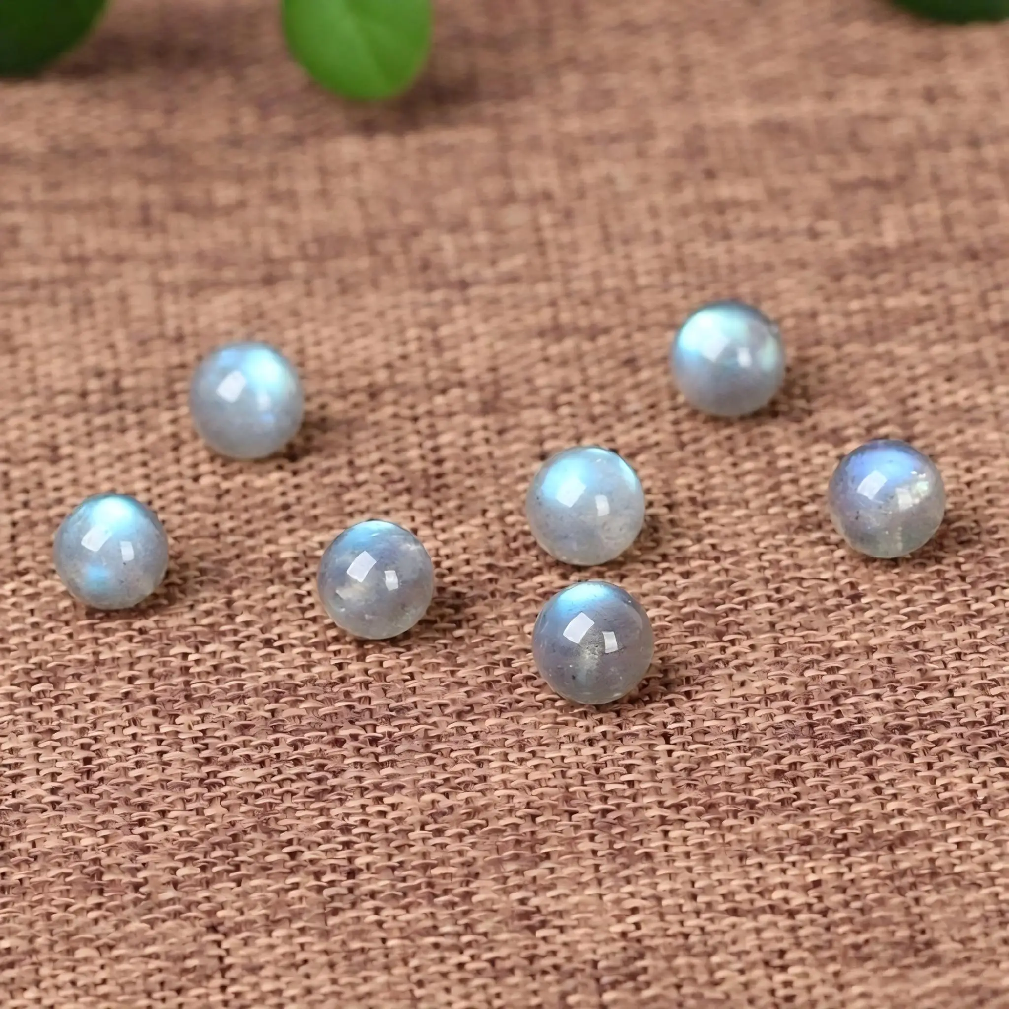 10 Stück/Set, natürliche graue Labradorit-Perlen, hochwertige Mondstein-Perlen für die Schmuckherstellung, zum Basteln von Armbändern und Halsketten. – Detail 2