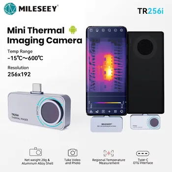 MILESEEY Câmera Térmica Android TR160i TR256i 256x192 Termovisor Infravermelho para Telefone, Painel PCB Ferramenta de Reparo de Circuito