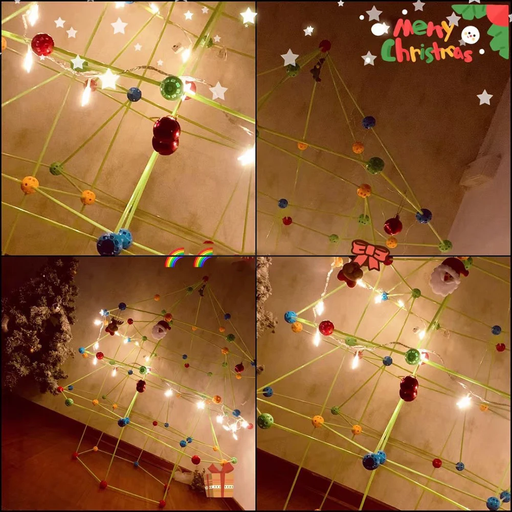 Christmas Tree Forts Building Kit For Children Plastic Early Educational Toys For Boys Girls Children