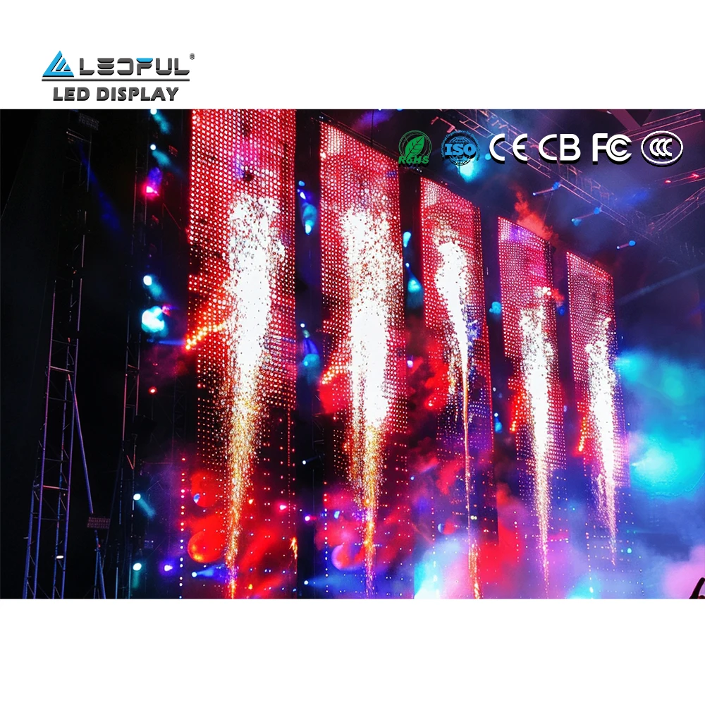 DJ Booth Concert Stage Event Background LED Wall Indoor Semi-outdoor Outdoor Die Casting Aluminum Cabinet Portable LED Display