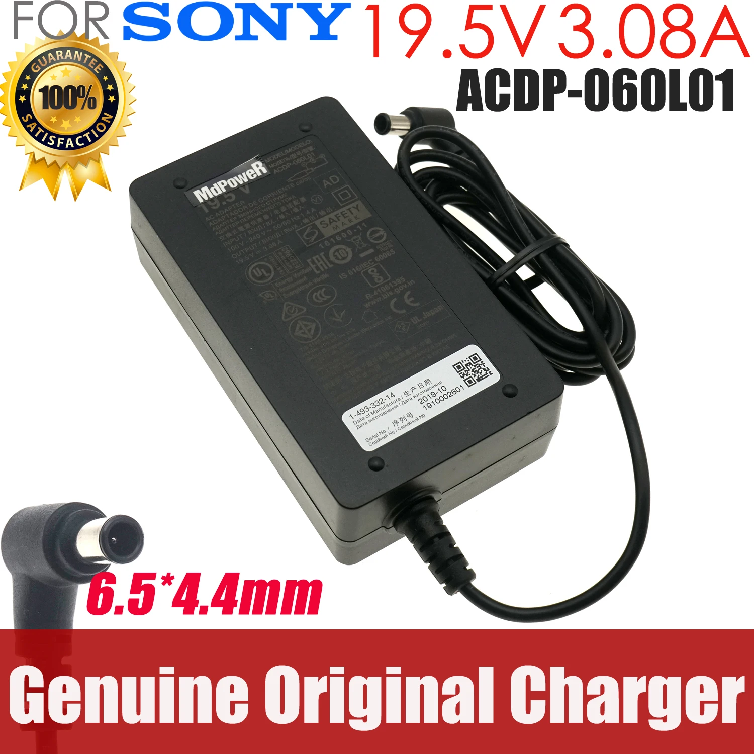 

Genuine AC Adapter 19.5v 3.08A 60W ACDP-060L01 ACDP-060S03 ACDP-060D01 ADP60SD For Sony DV System Video Recorder Power Supply