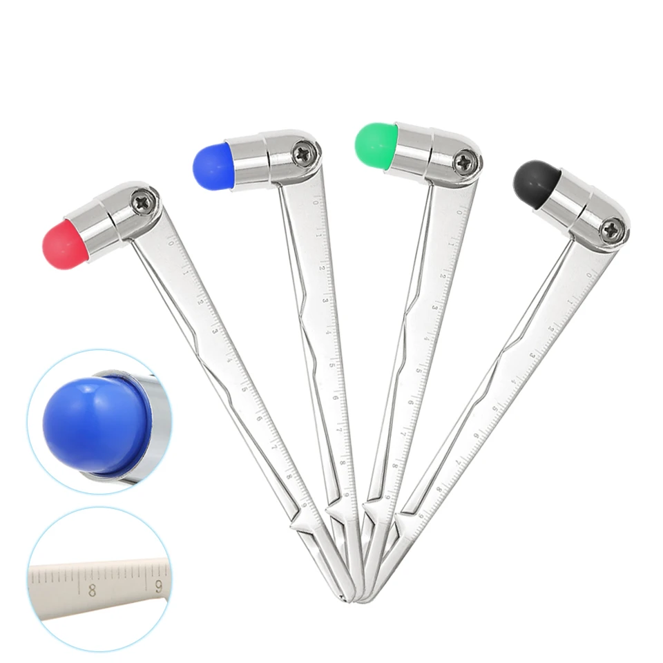 Medical Neurological Percussor Stick Diagnostic Reflex Percussion Leg Body Nerve Test Massager Buck Hammer with Caliper Scale