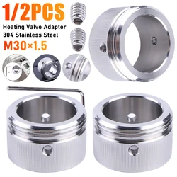 Heating Valve Adapter 304 Stainless Steel Radiator Thermostat Adapter M30 X 1.5 Radiator Accessories for Ra Rav Ravl Valve