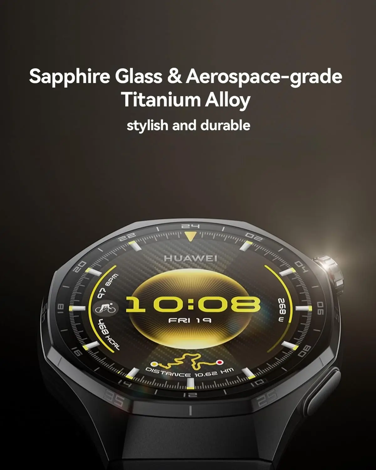 HUAWEI WATCH GT 6 Pro GPS Smart Watch 46mm, Pro Cycling Mode, Fitness Watch, Heart Rate Monitor, Fitness Tracker, Running Watch, Step Counter, 21-Day Battery, AMOLED, Titanium, iOS & Android, view 3