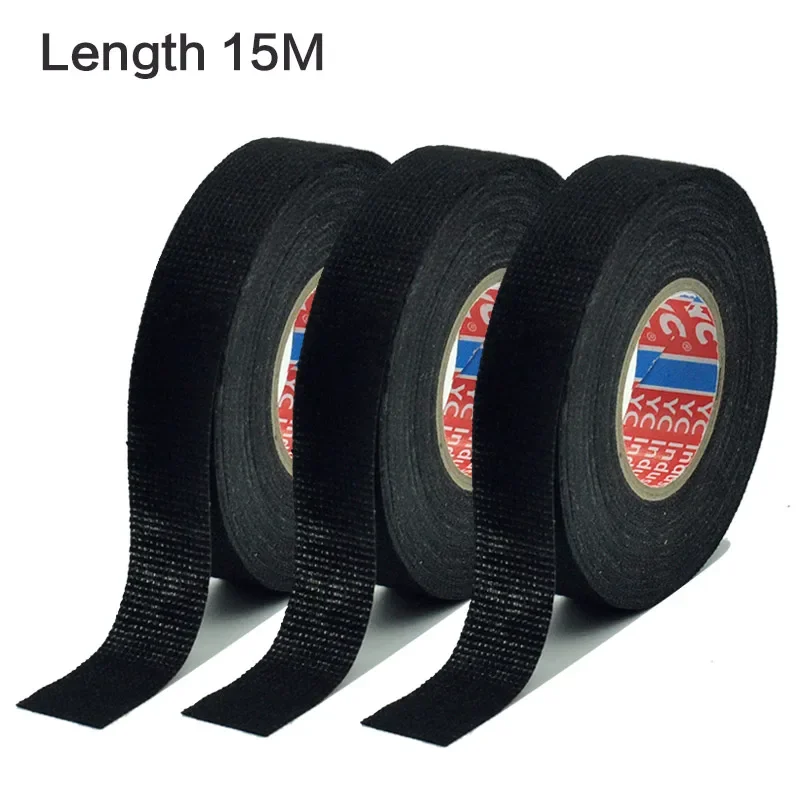 1/2Pcs 15M Wärme-beständig Klebstoff Tuch Stoff Band Für Automotive Kabel Band Kabelbaum Kabelbaum elektrische Wärme Band
