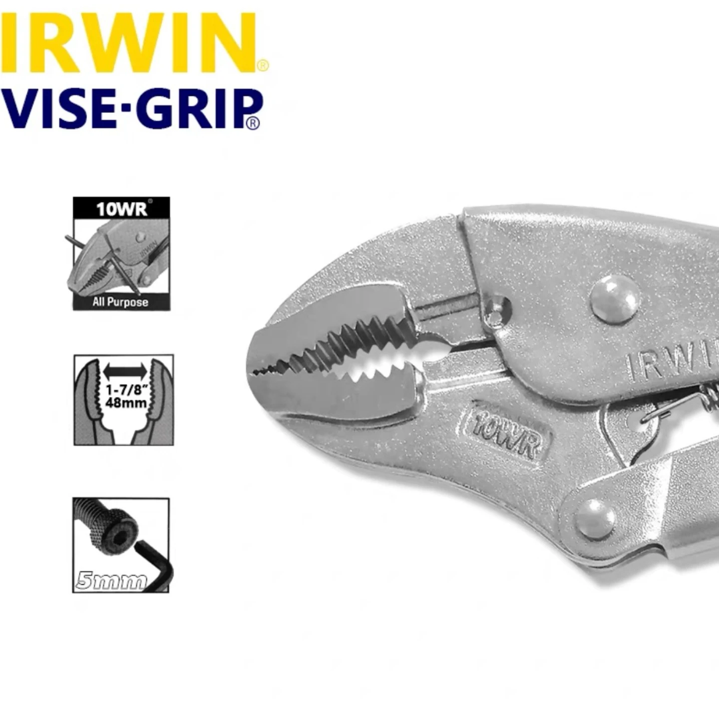 أدوات IRWIN Handshake Bent-Jaw Vise-Grips 5WR 5 بوصة 7WR 7 بوصة 10WR 10 بوصة من الولايات المتحدة الأمريكية مع أداء ممتاز