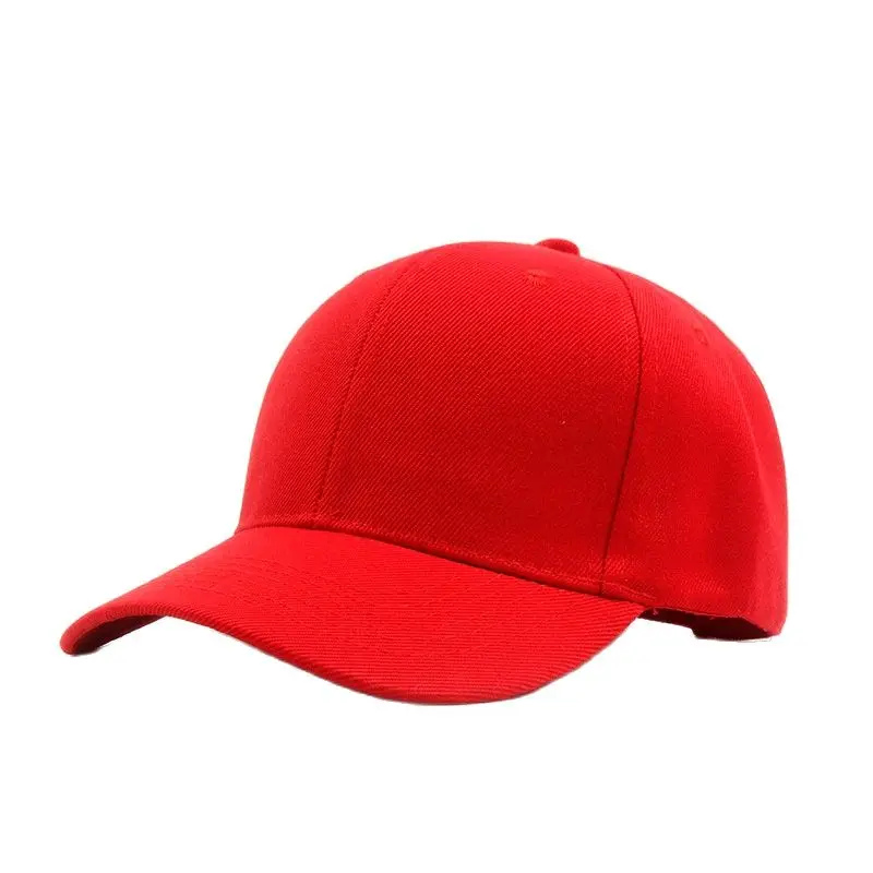 Gorra de béisbol Lisa para hombre y mujer, gorro ajustable de sarga, color naranja, rojo, azul, negro, gris y marrón, 6 paneles