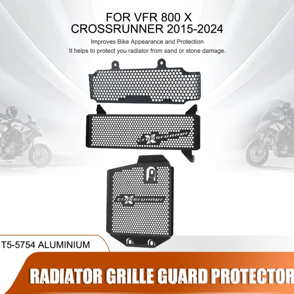 

Oil cooler guard&Upper and Lower Radiator Guard Cover Set Protector For Honda VFR 800 X Crossrunner 2015-2021-2022-2023-2024