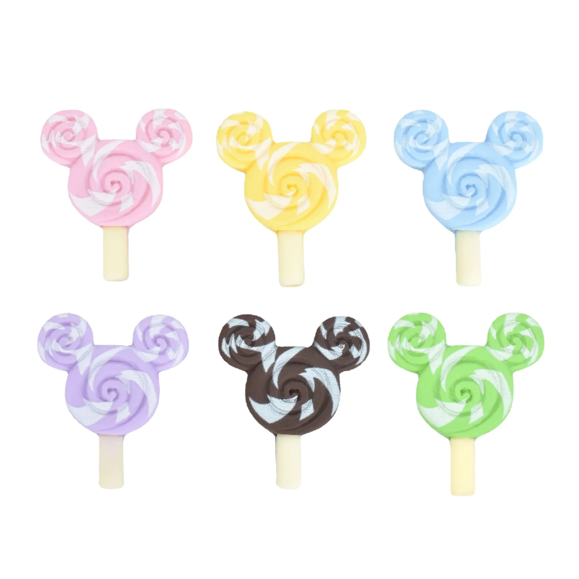 Cute Color lollipop Resin Cabochons Scrapbooking DIY Jewelry Craft Decoration Accessories 10pcs L18