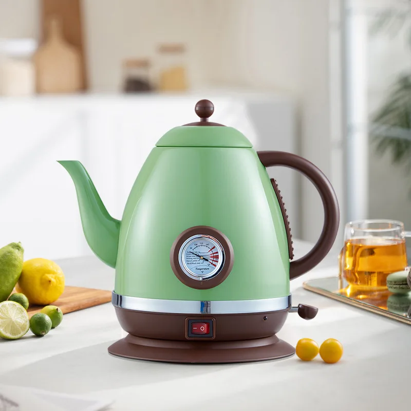 High Gl-e5d Long Mouth Electric Kettle Us Gauge 110v Household Kettle Insulation Electric Teapot Stainless Steel Kettle