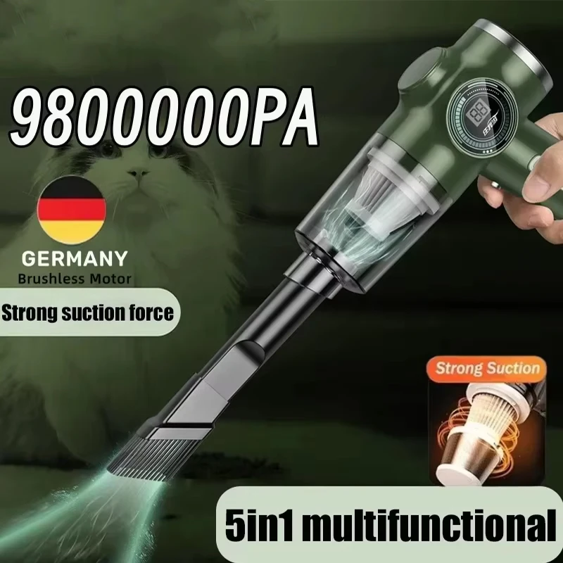 

New 9800000PA Vacuum Cleaner Wet Dry Dual-Use 5 in1 Wireless Automobile Super High Power Handheld Electric Appliance Cleaner