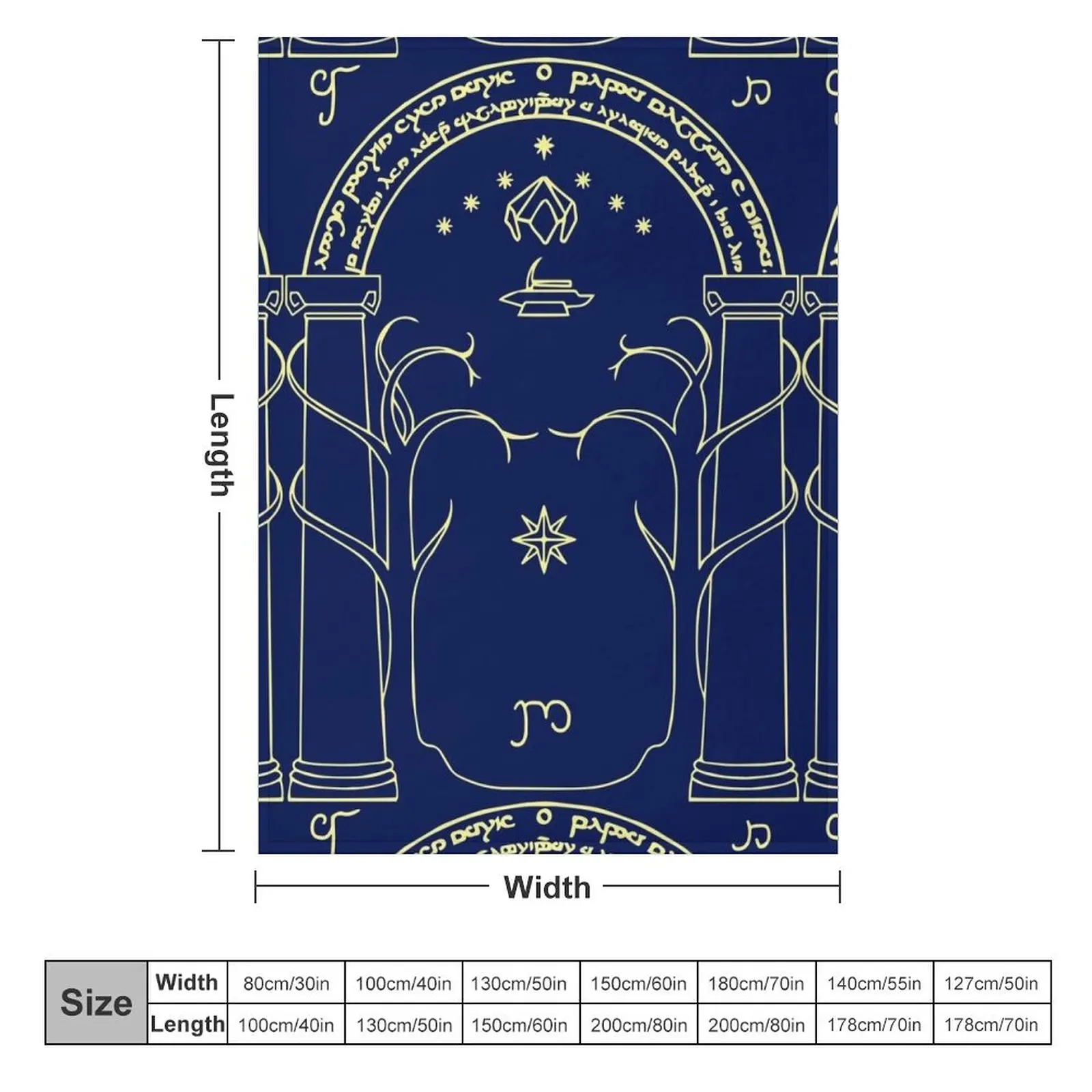 Doors of Durin (Gates to Moria) Throw Blanket Moving Luxury Thicken Picnic Bed covers Blankets