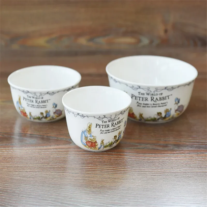 Bone China Rabbit Bone China Rice Bowl, Ceramic Tableware, Household Daily Noodle Soup Bowl