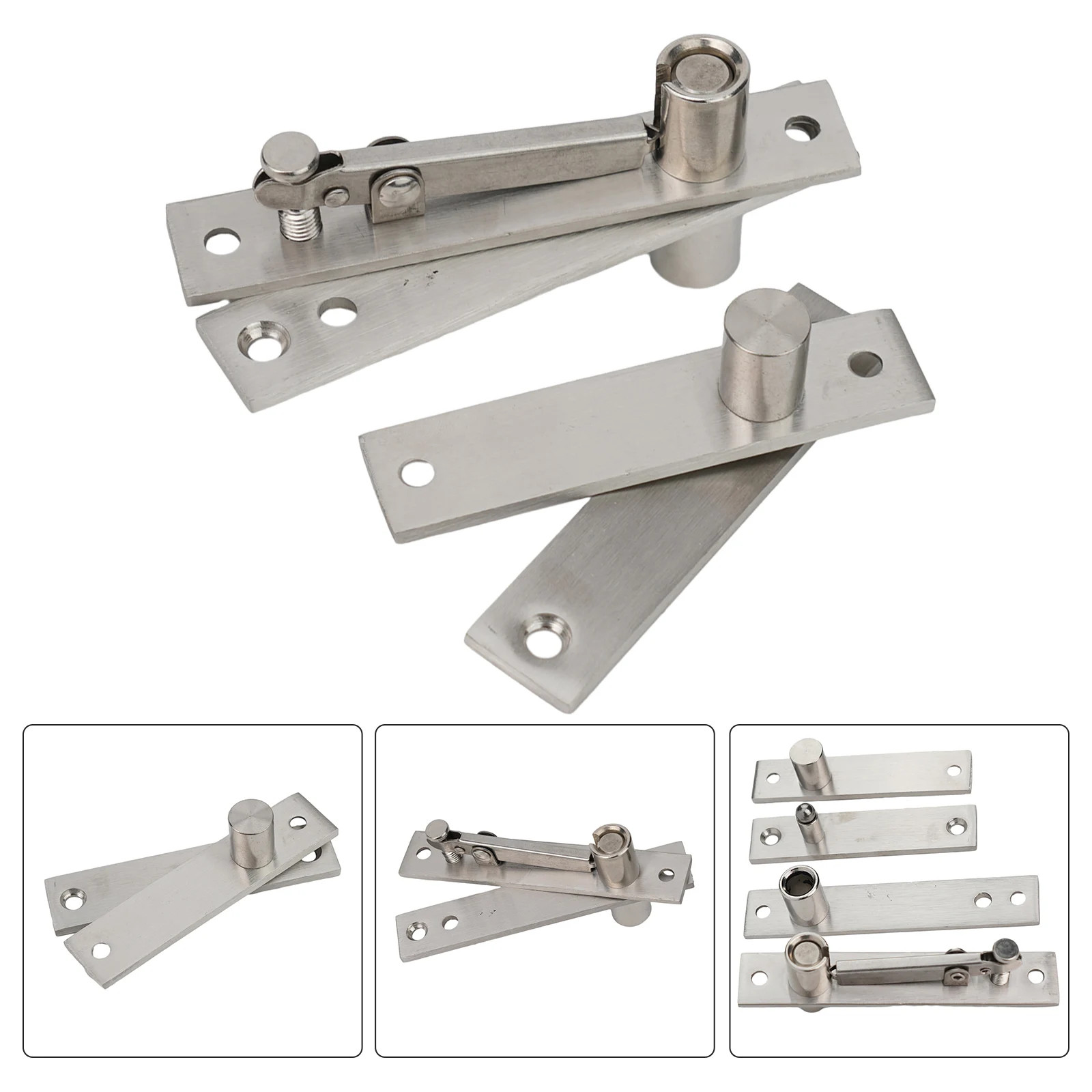 Stainless Steel Pivot Hinges Heavy Duty 360-degree Rotating Shaft Wooden Door Hinge Positioning Axis Concealing Door Hinges  ﻿