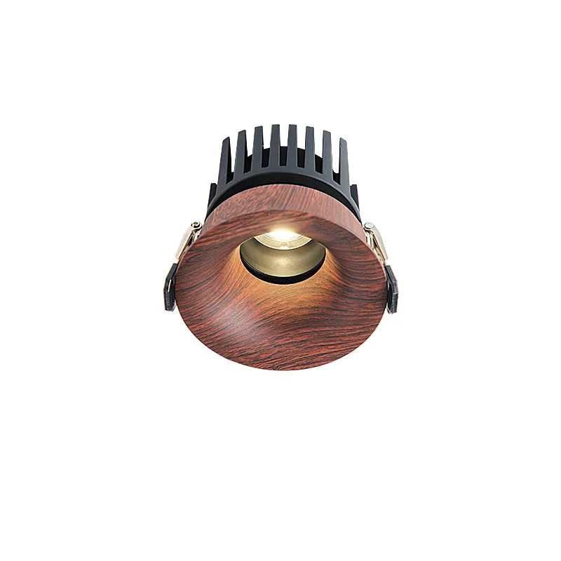 

Medieval walnut pattern embedded hill spotlight deep cup anti-glare home living room eye protection downlight