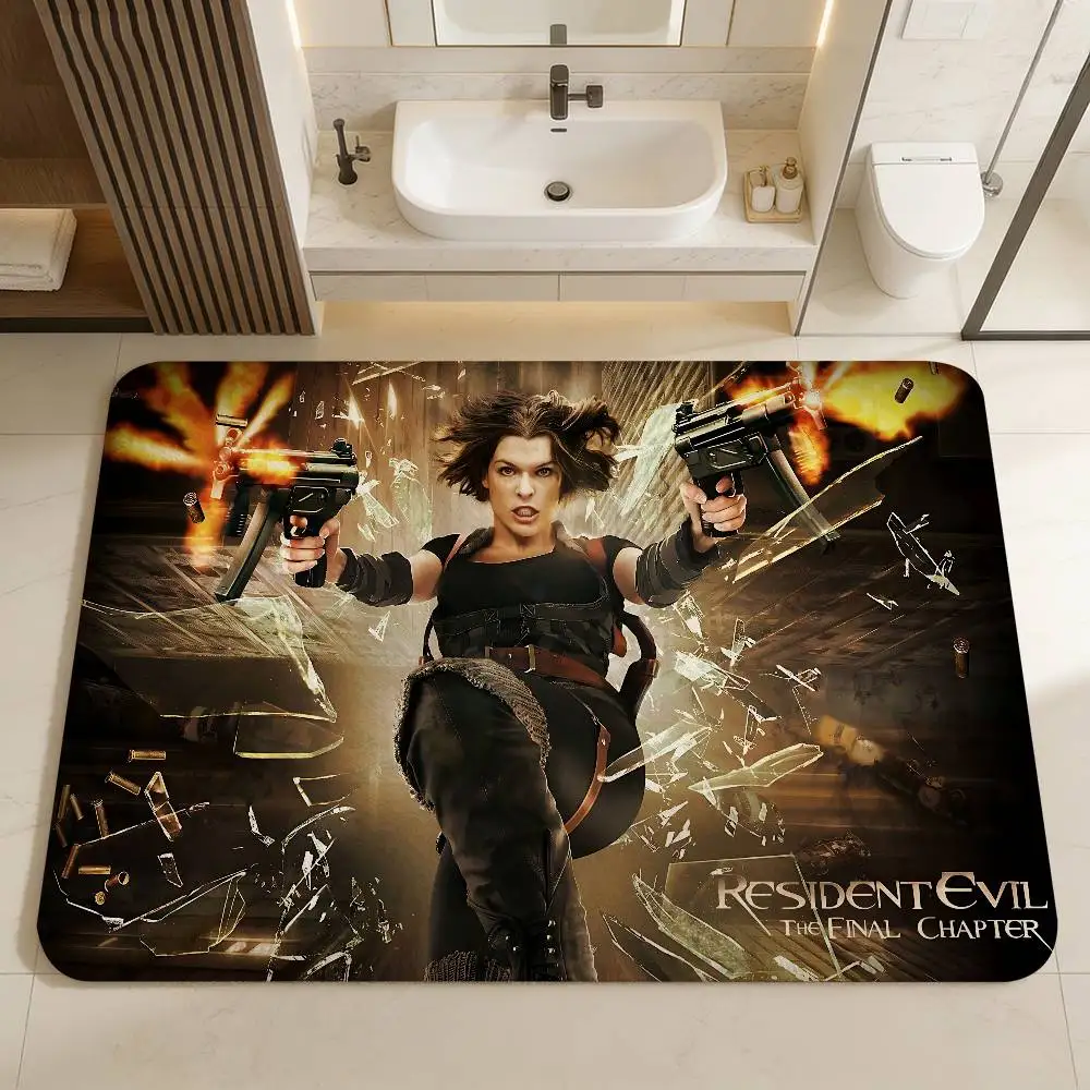 Horror Game R-Resident E-Evil Floor Mat Rectangle Anti-slip Home Soft Badmat Front Door Indoor Outdoor Mat Welcome Doormat