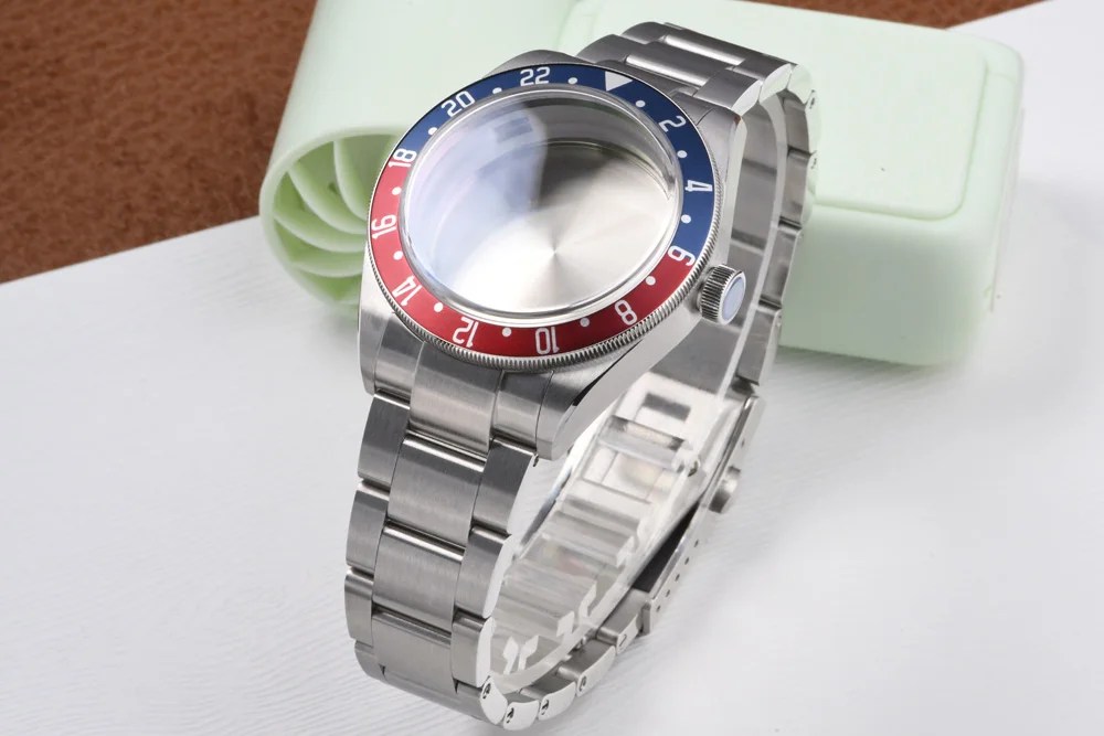 GMT-Uhrengehäuse, 200 m, 31,5 mm Zifferblatt, 316L-Edelstahl, Saphirglas, Taucheruhrengehäuse für NH34-Automatikwerk, Zubehör – Detail 7