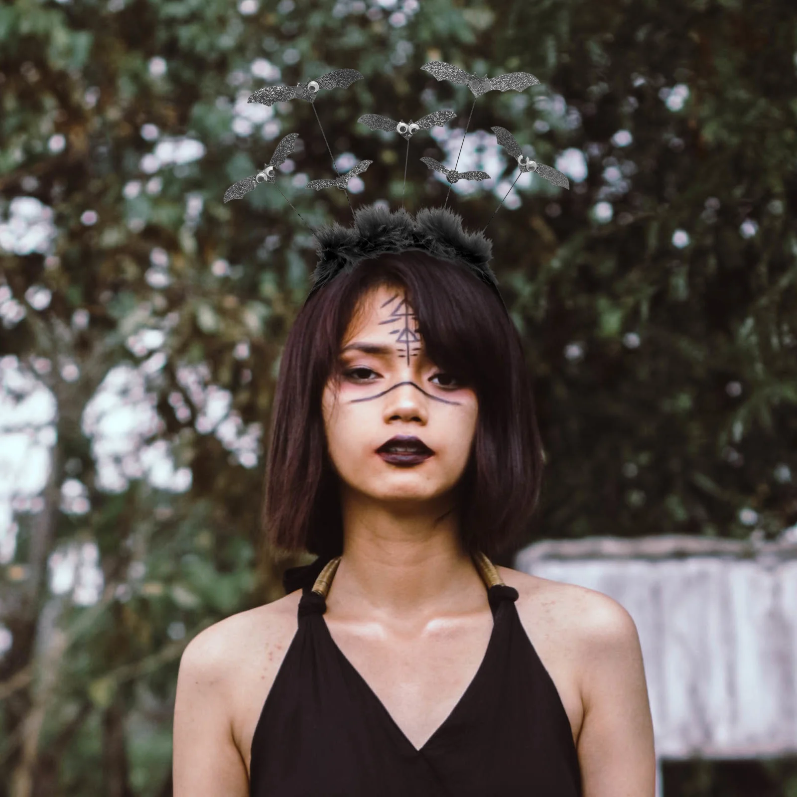 2 قطعة عقال الخفافيش الهالوين نمط المهرجان مريح عيون كبيرة تصميم حفلة تأثيري هيرباند الخفافيش هيرباند هالوين أغطية الرأس #3