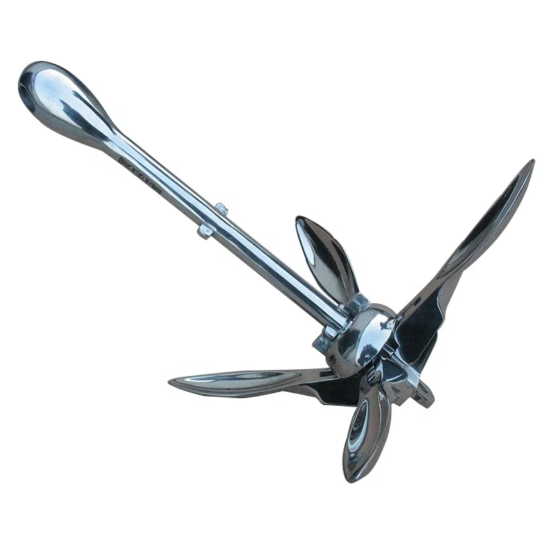 mirror polished shipping marine hardware fiffings stainless steel grapnel/folding anchor