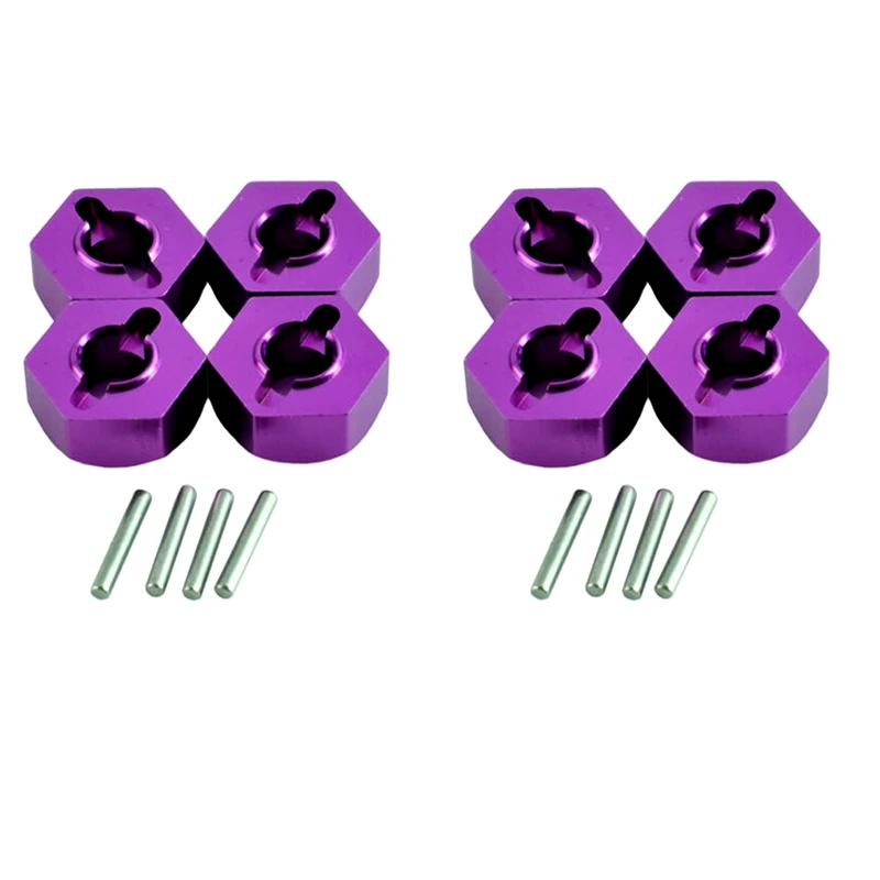 BNVN-8Pcs RC Model Car 1/10 Hexagon Wheel Seat 12MM Coupler With Pin