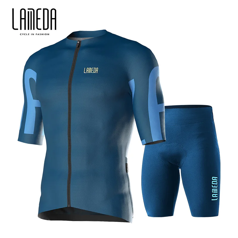 Lameda Cycling Clothes For Men Short Sleeved Set For Summer Breathable Cycling Jersey Quick Drying Cycling Shorts