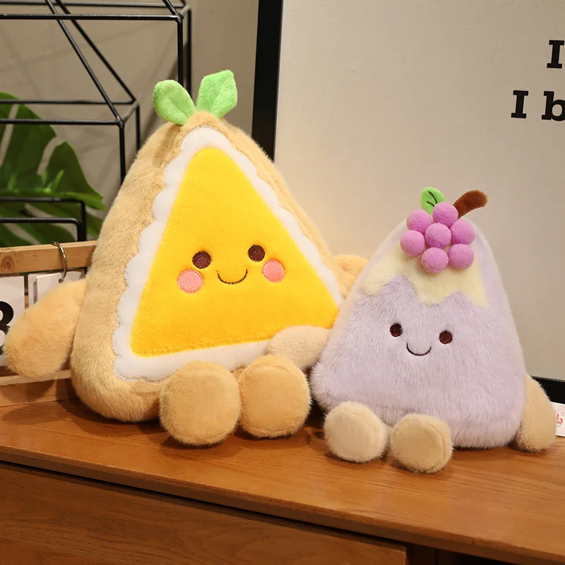 25-60cm 만화 과일 케이크 봉제 인형 베개 딸기 포도 망고 블루 베리 케이크 플러시 장난감 홈 인테리어 어린이를위한 선물