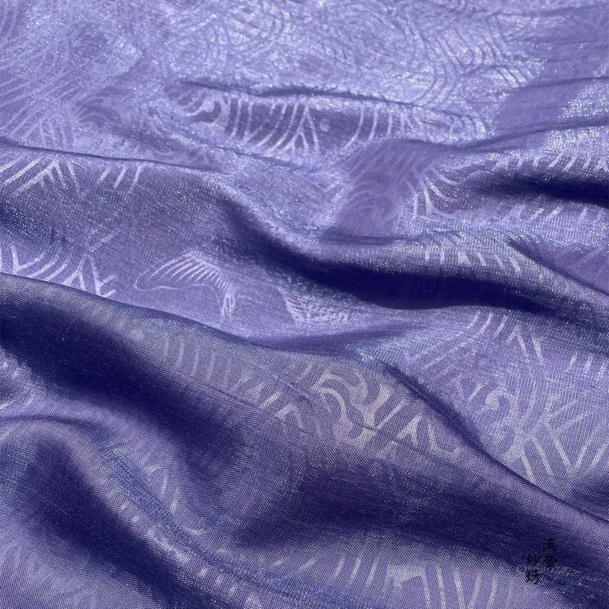 Hanfu cloth wave dark pattern jacquard fabric for Making Bobbi dolls acting clothes DIY Wedding decoration (Folding shipment)