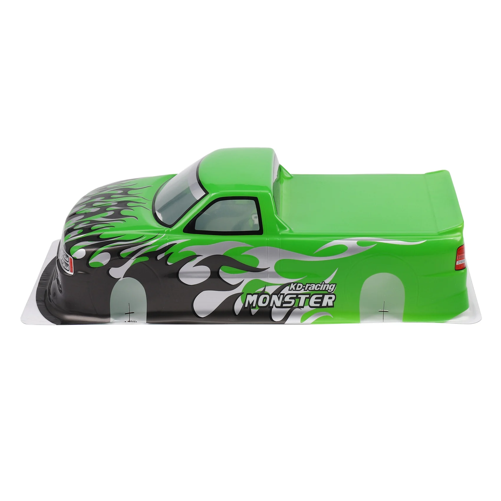 for 1/10 RC Car T-10 PVC Painted Body Shell 1/10 RC Car Pick Up Truck Width 205Mm Wheelbase 255Mm,Green