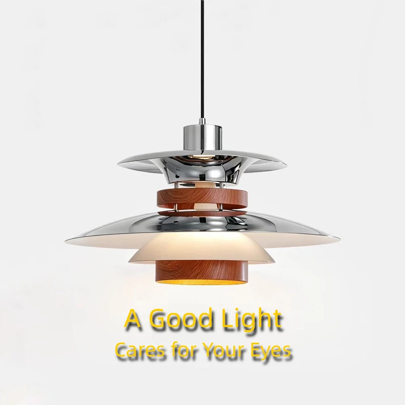 Italian Minimalist UFO Pendant Light Full Spectrum Eye Care Hanging Lamp Indoor Light for Restaurant Bar Kitchen Island