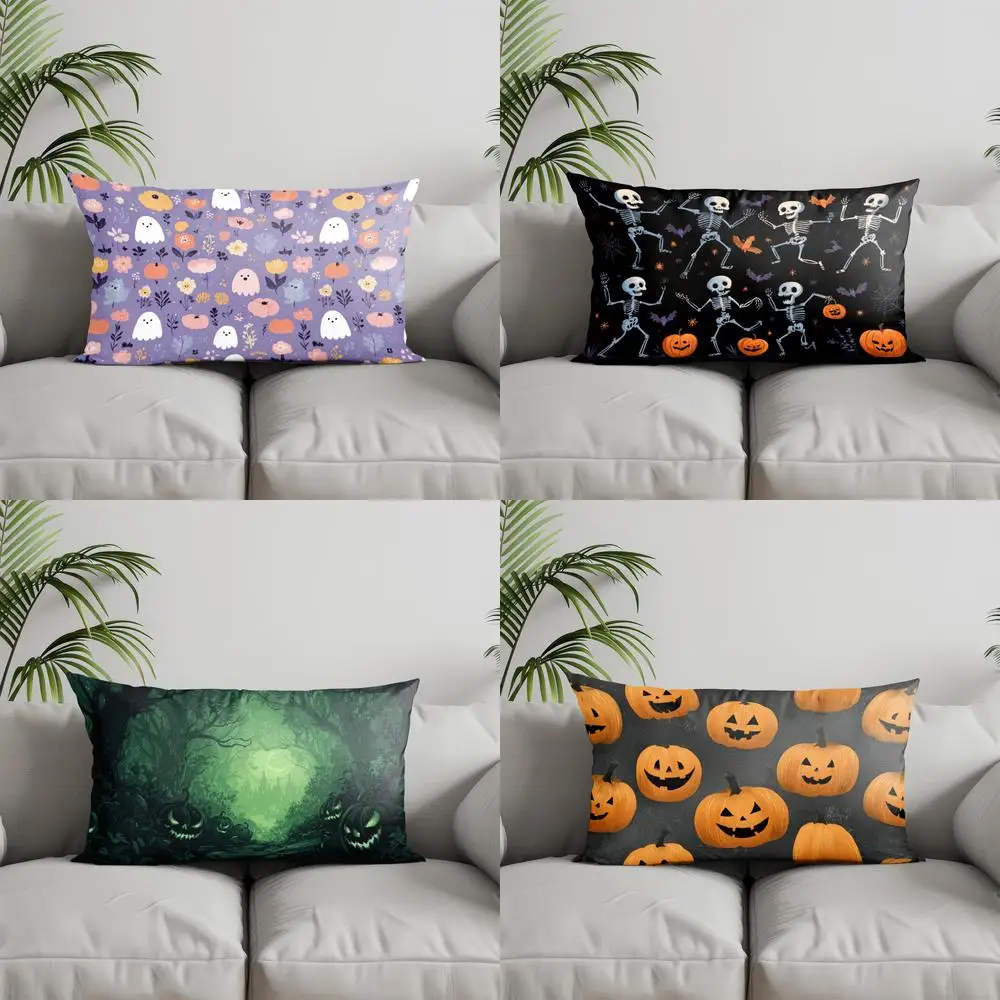 

Домашний декор, милые призраки, подушка на Хэллоуин, подходит для дивана, спальни, автомобиля, наволочка, прямоугольная подушка для спины