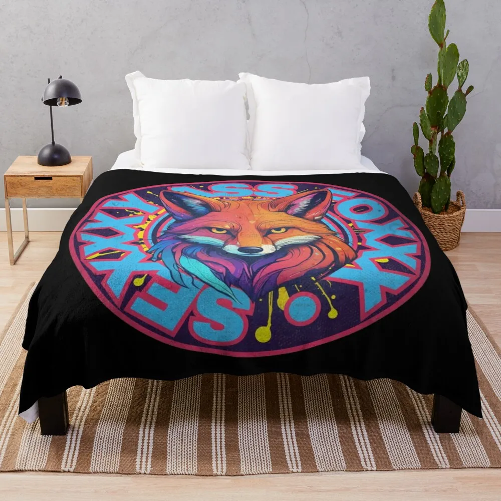 Sexxxy Ass Foxxx Throw Blanket anime Thermals For Travel Plush Blankets