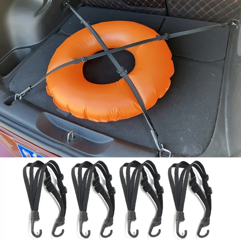 90CM Car Trunk Organizer Elastic Strap for Jeep Wrangler TJ JK JL Gladiator JT 1997+ Luggage Cargo Fixed Strap Rope Hook