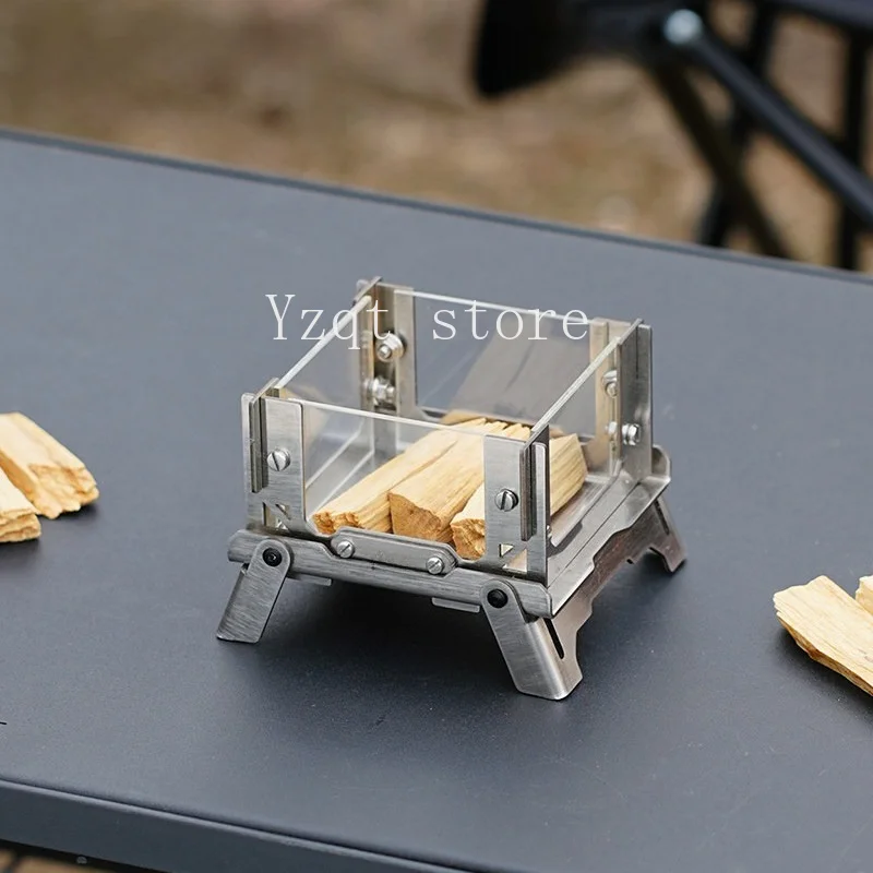 Mini Fire Observatory Outdoor Camping Portable Folding Mini Glass Home Desktop Fire Incinerator