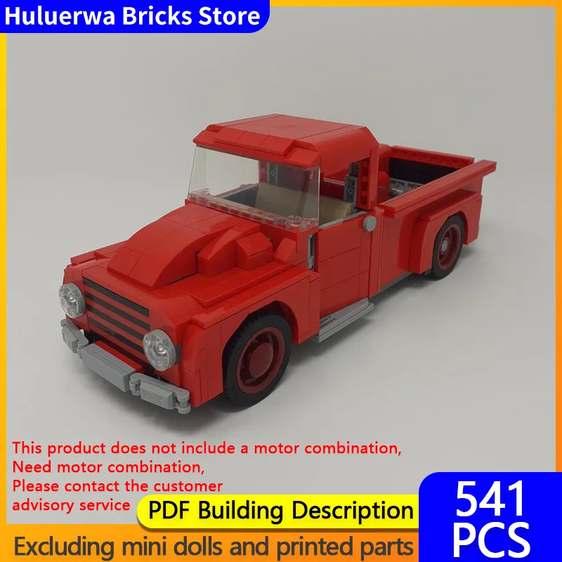 

Модель скоростного гоночного автомобиля MOC, строительные кирпичи U23, пикап, модульная технология, детские праздничные подарки, сборка игрушек, костюм