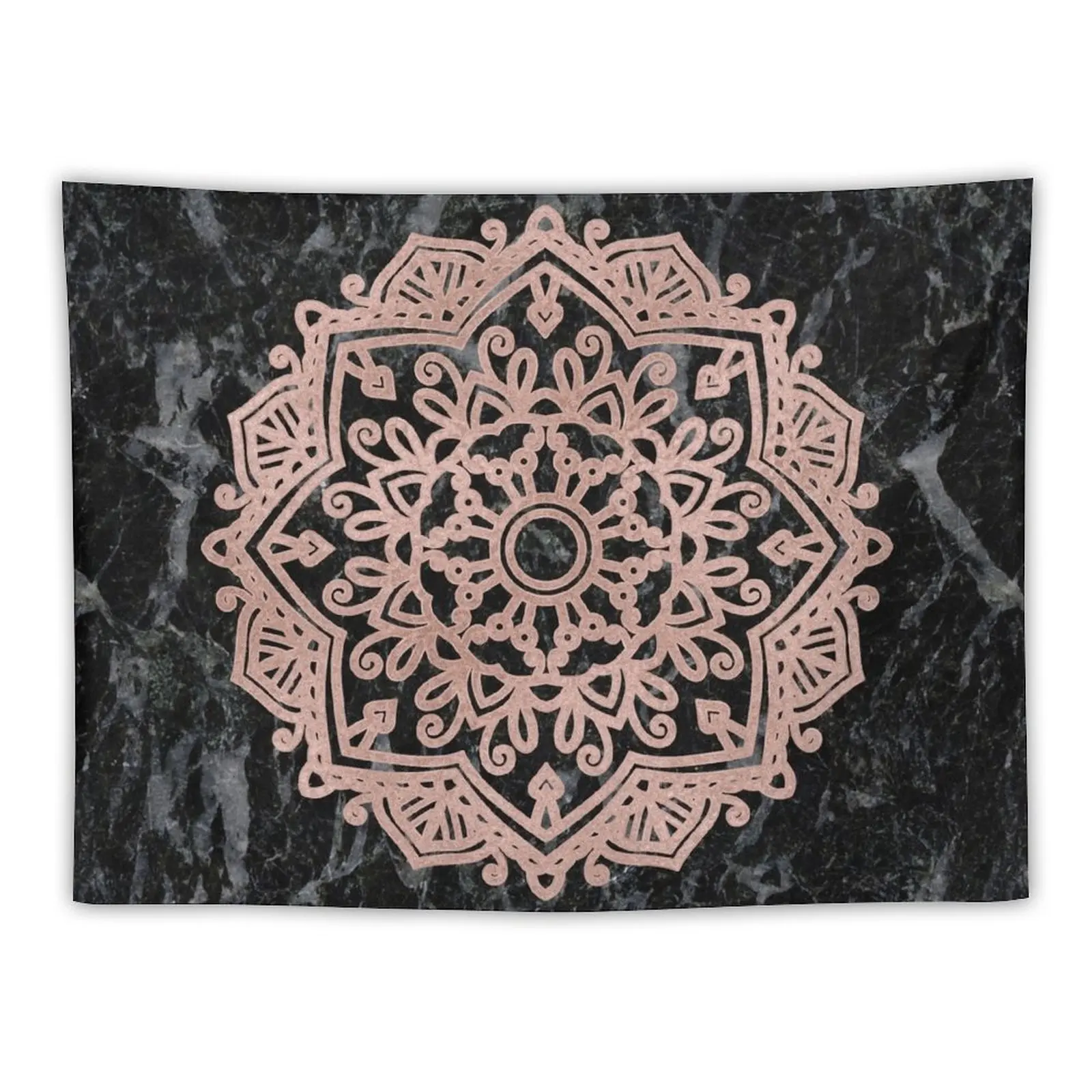 

New Rose gold mandala - striking black marble Tapestry Outdoor Decoration Room Decore Aesthetic