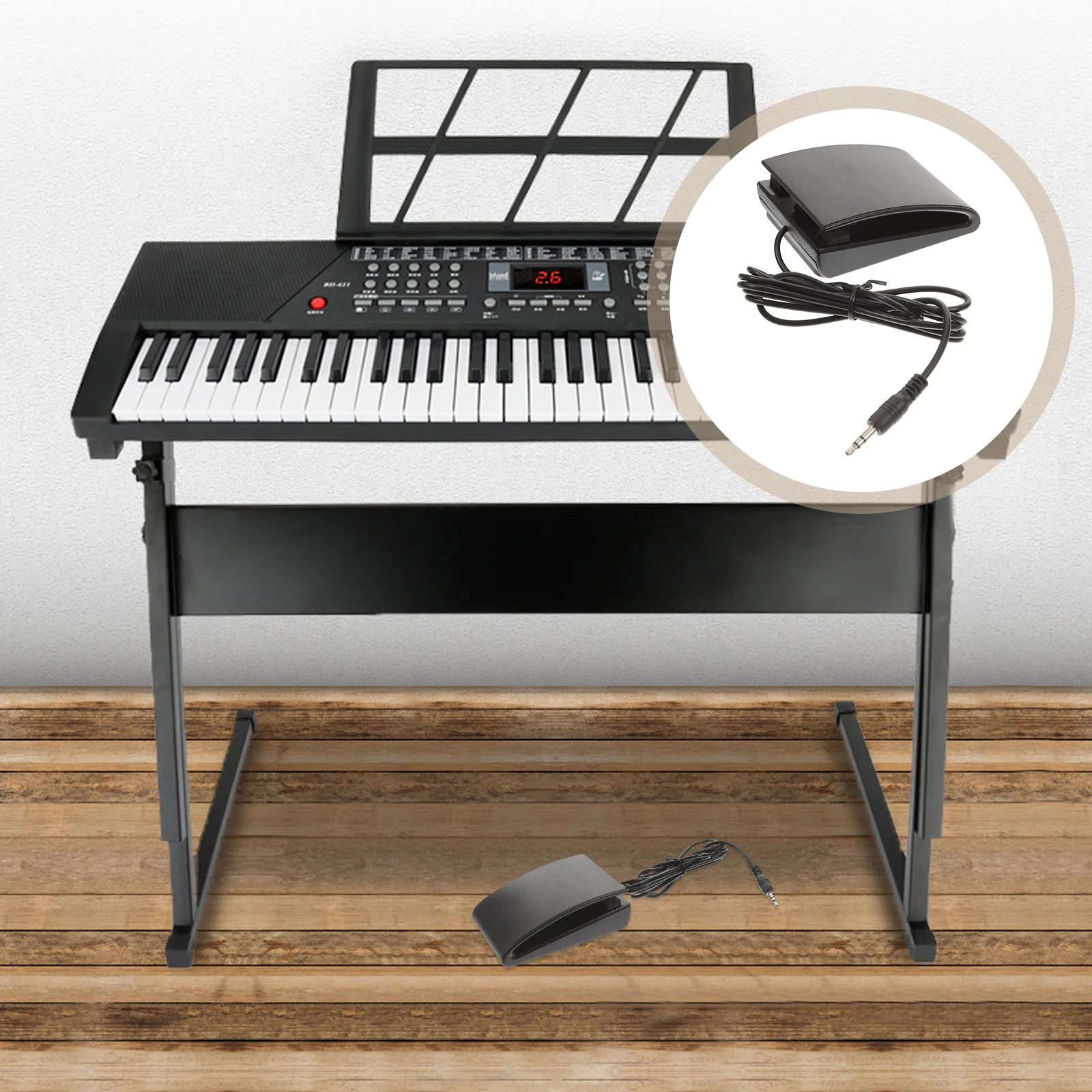 

Sustain For Piano Sturdy Damper Pedal Professional Electronic Keyboard Accessory Portable Compact Foot Pedal Nonslip