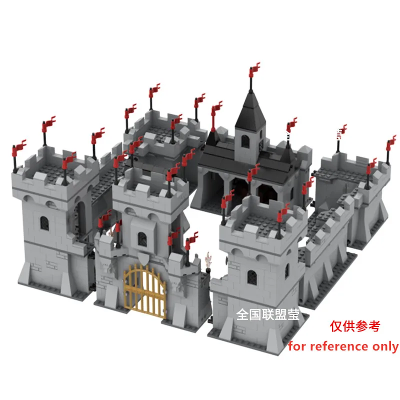 Medieval Castle Wall City MOC Brick Accessories Creative Independent Assortment Assembly DIY Building Blocks Kids Toys Gift