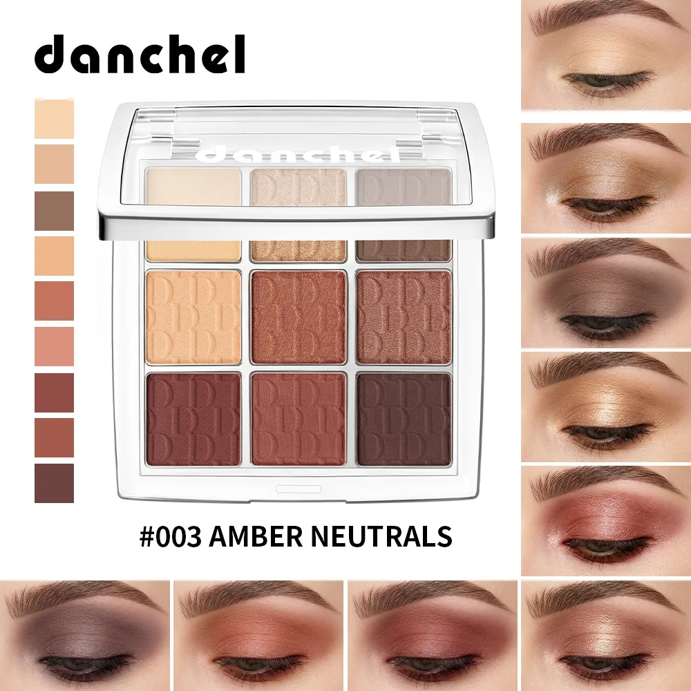 Artist Eyeshadow Palette Smooth Blendable Texture Transparent Grid Design Long Wear Anti Smudging 9-shade Eyeshadow Palette