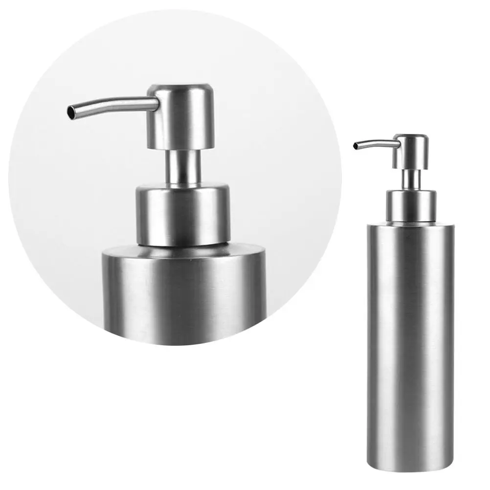 

1Pcs 350Ml Stainless Steel Liquid Soap Dispenser Foaming Pump for Bathroom Kitchen Hand Dish Shampoo Body Wash Lotion Elegant