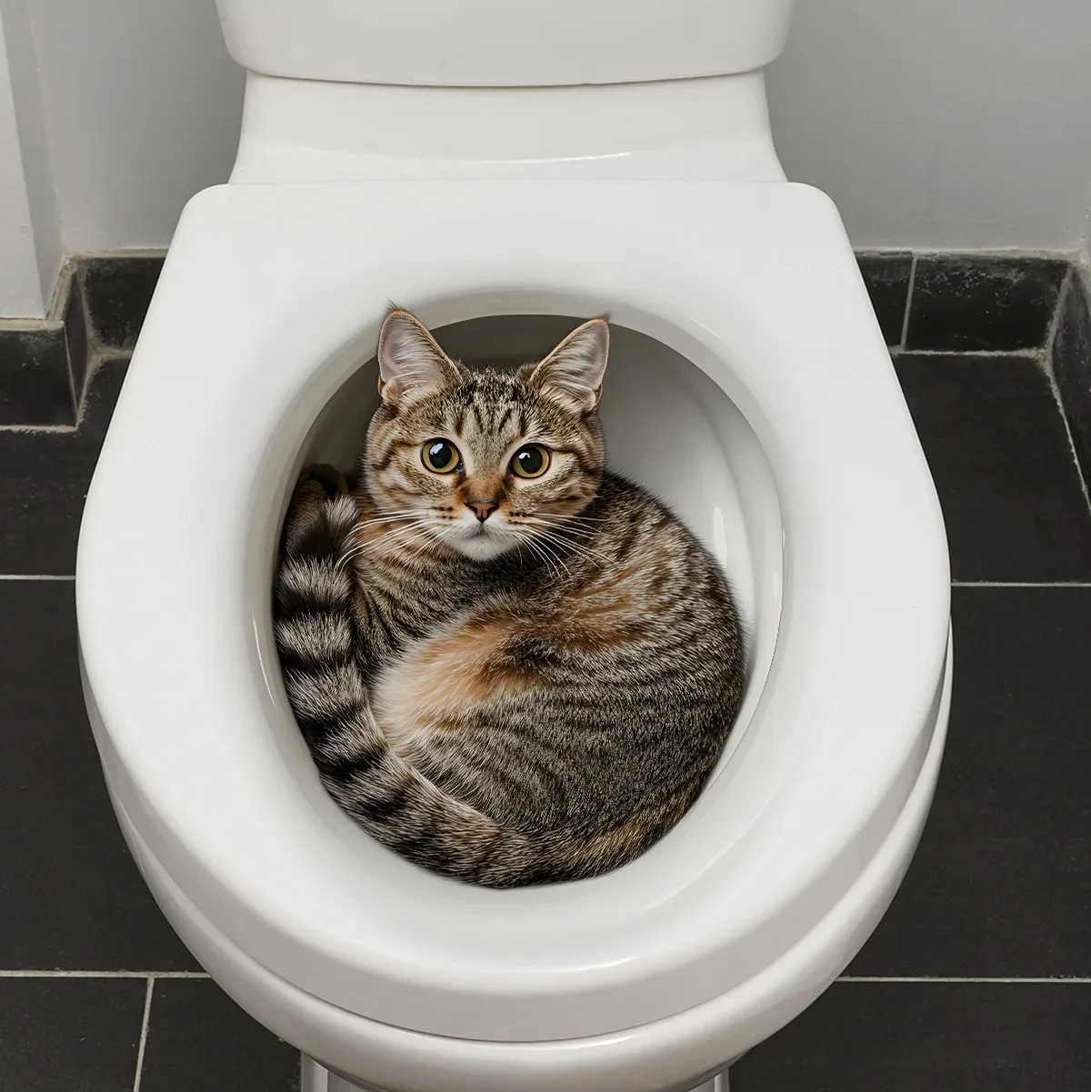 3D Funny Cat Toilet…
