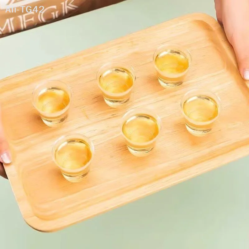 pogyrt 50Pcs 30ML Mini Clear Plastic Disposable Party Glasses Jelly Cups Tumblers Birthday Kitchen Party Tableware Party Cups