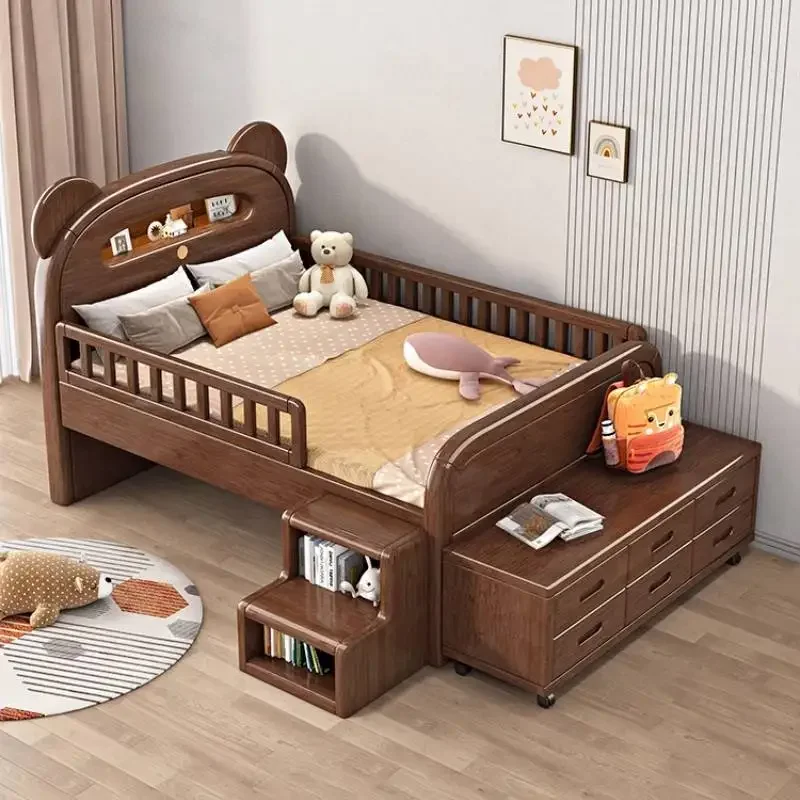 Boundary Sleeping Boys Kids Bed Wooden Comforter Modern Style Bedroom Baby Bed Toddler Princess Lit Pour Enfants Kids Furniture