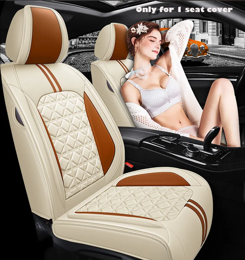 

Leather car seat cover only 1 pc seat cover for toyota wish prado corolla prius 20 land cruiser 100 camry 40 50 car accessories