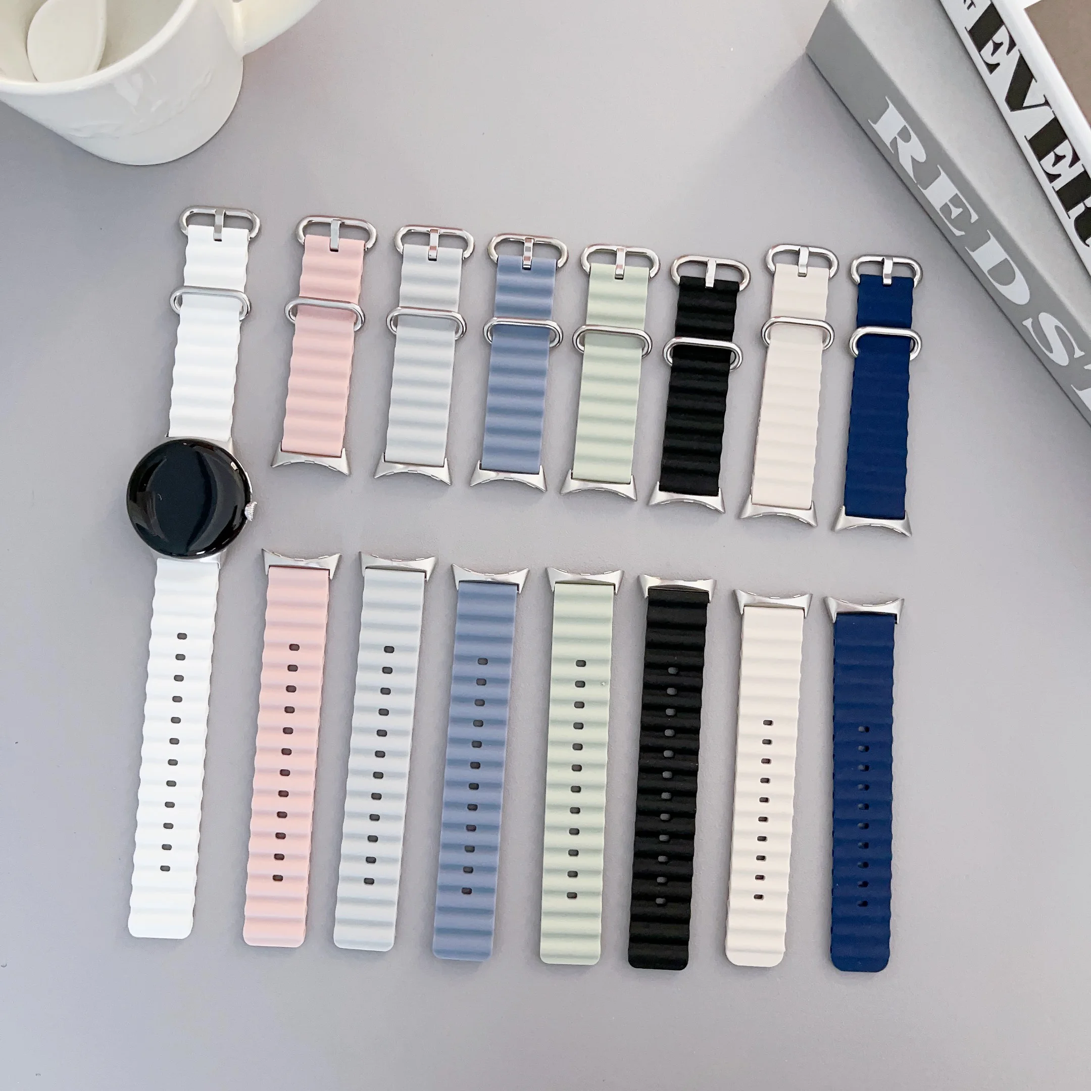 Morski silikonowy pasek do zegarka dla Google Pixel Watch 1/2/3 41mm 45mm pasek sportowy Smartwatch bransoletka na nadgarstek Correa akcesoria