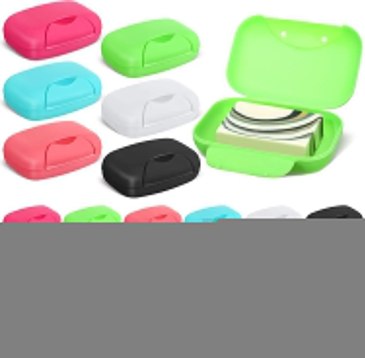 

30 Pcs Soap Box Holder Bulk Portable Travel Soap Dish Case Plastic Leakproof Container for Home Bathroom Outdoor Camping Hiking