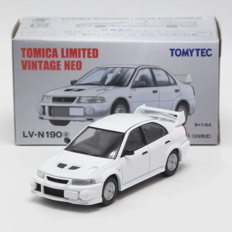 TAKARA TOMYTEC Tomica TLV 1/64 N190e 랜서 RS 에볼루션 VI (흰색) 합금 장난감, 자동차 다이캐스트 금속 모델 선물