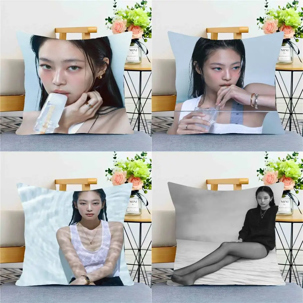 1PC Koreanische Idol K-pop K-Kim Jennie Kissen Fall Platz Schlafzimmer Sofa Freizeit Komfort Kissen Auto Hause dekoration Kissenbezug 40x40