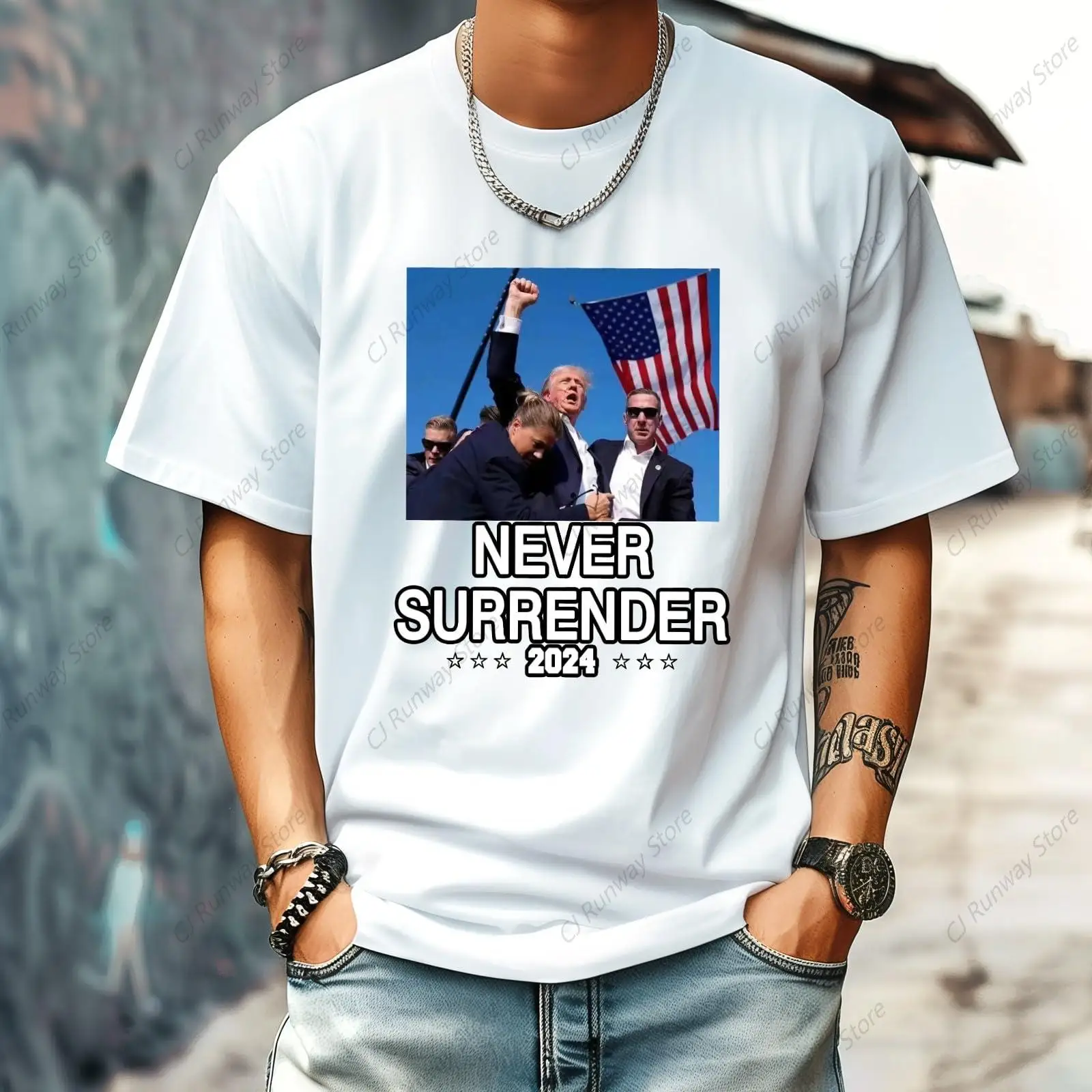 ¡Camiseta de Rally de Elecciones de Trump 2024, Keep America Great, Select Never ever give up! ¡Lucha, lucha!