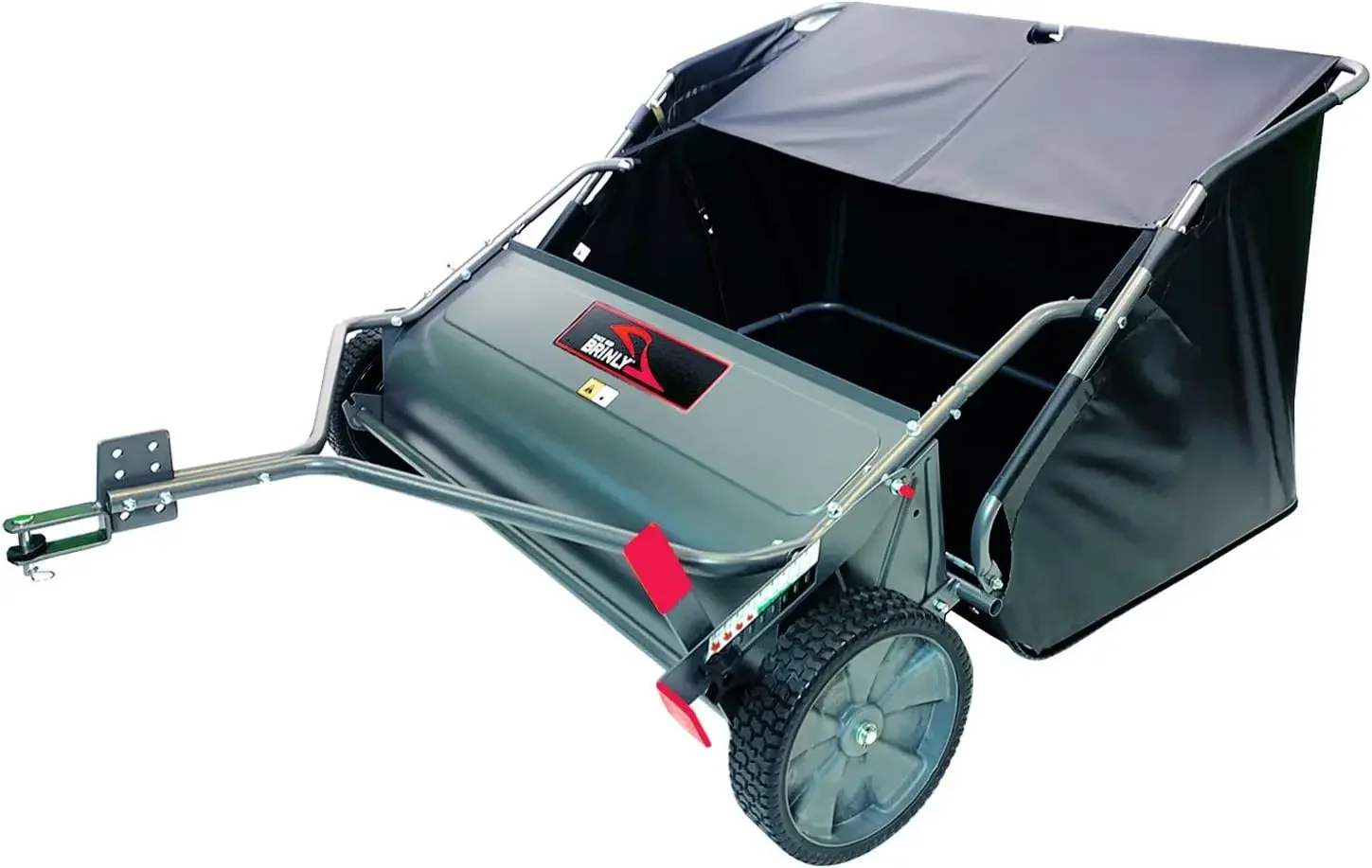 

Brinly LS2-42BH-S 42" Tow-Behind Lawn Sweeper in Gunmetal Finish with Universal Hitch