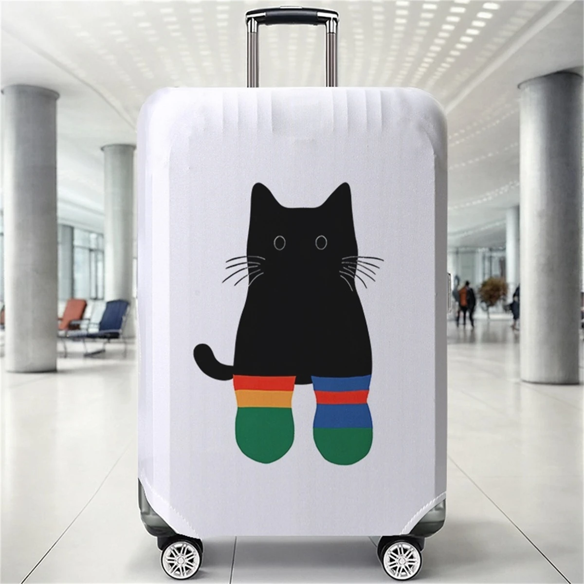 

Cat pattern luggage protection cover, suitable for 18-32 inch luggage covers, luggage handle gloves, travel accessories